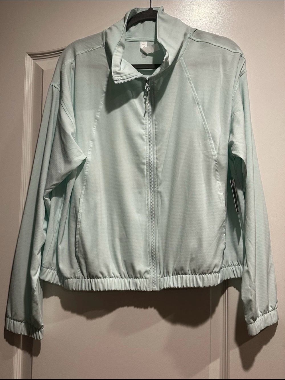 NWT Z By Zella Womens L Large Mint Green Full Zip Running Workout Track Jacket